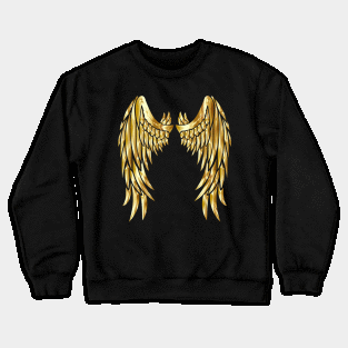 Gold Angel Wings Crewneck Sweatshirt